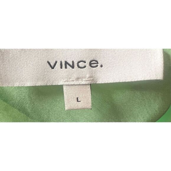 Vince Satin Slip Dress in Lime Green NWT Size Large - Picture 5 of 7